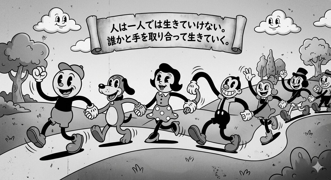 人は一人では生きてけない